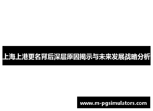 上海上港更名背后深层原因揭示与未来发展战略分析