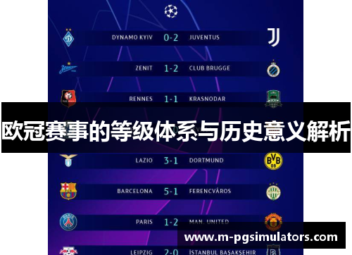 欧冠赛事的等级体系与历史意义解析 欧冠赛事的等级体系与历史意义解析